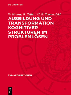 cover image of Ausbildung und Transformation kognitiver Strukturen im Problemlösen